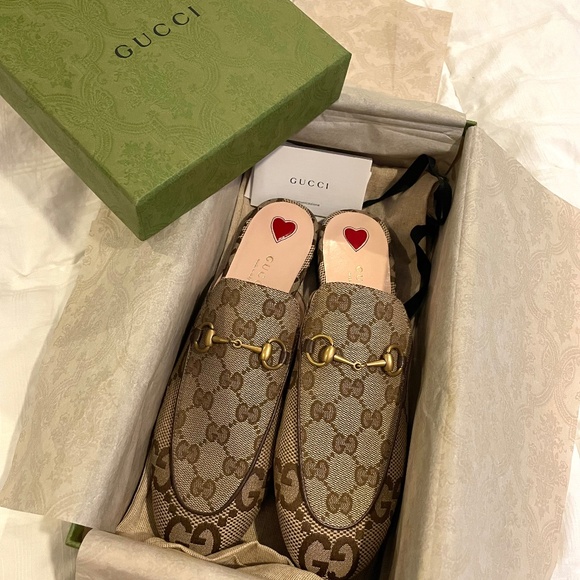 Gucci Shoes - Authentic Gucci Women’s Princetown Slippers GG Canvas